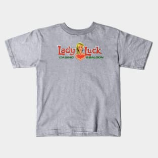 Retro Vintage Lady Luck Casino and Hotel Las Vegas Kids T-Shirt